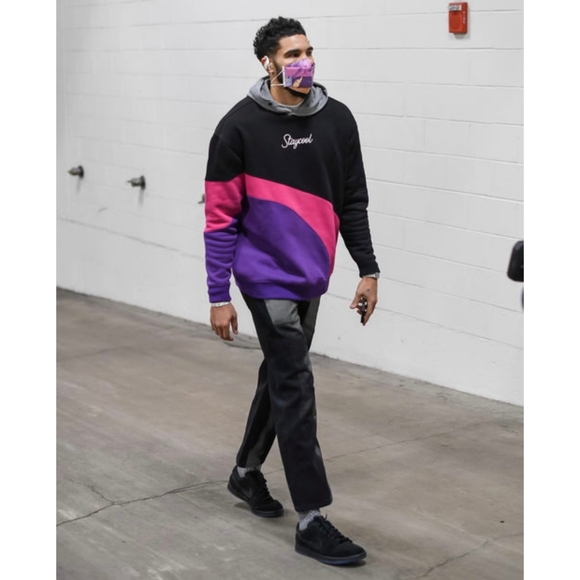 StaycoolNYC Y2K Inspired Colorblocked Stripe Retro Racer Sweatshirt - Picture 6 of 6